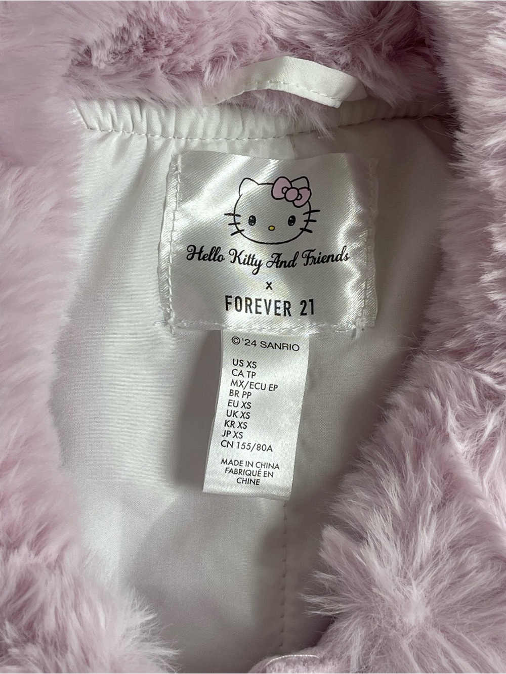 Hello Kitty And Friends x Forever 21 Lavender Varsity Bomber Jacket Size XS - Picture 8 of 16